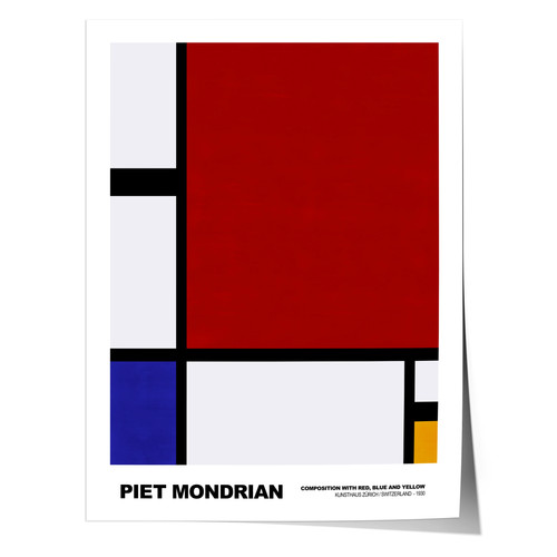 Poster piet mondrian tableau - mondrian,