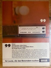 Wega System 3000 HiFi Stereo 60s Original 1965 Vintage Advert Werbung Reklame