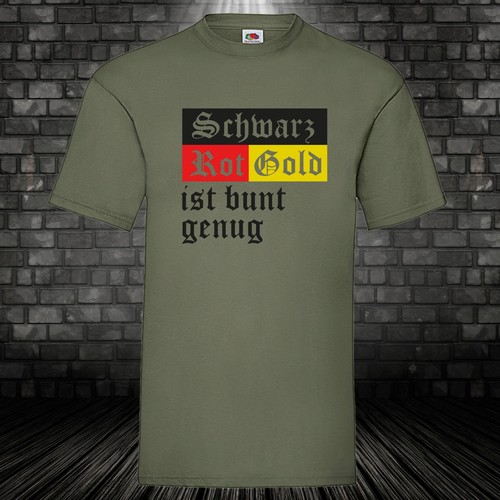 Schwarz rot gold shirt - schwarz,