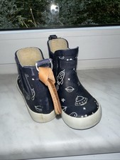 Bisgaard KidsGummistiefel Knöchelhoch Blau Astronautenoptik Gr. 22 Guter Zustand