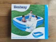 Bestway 12819 aufblasbarer Family Pool Planschbecken Schwimmbad Set eckig 200cm