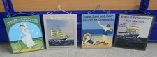 4 ST. Nostalgie Blechschilder