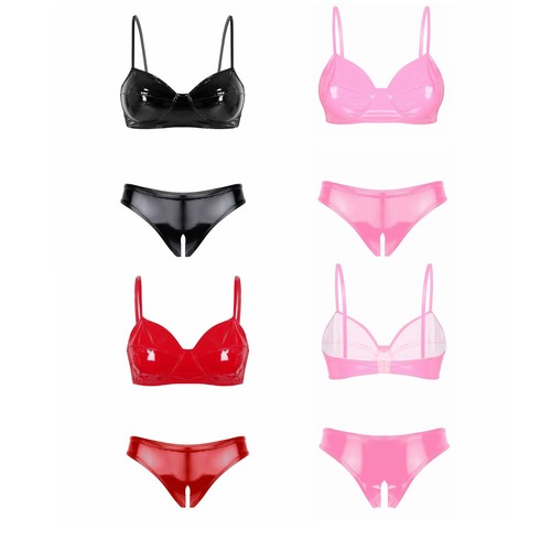 Damen wetlook set push - set,