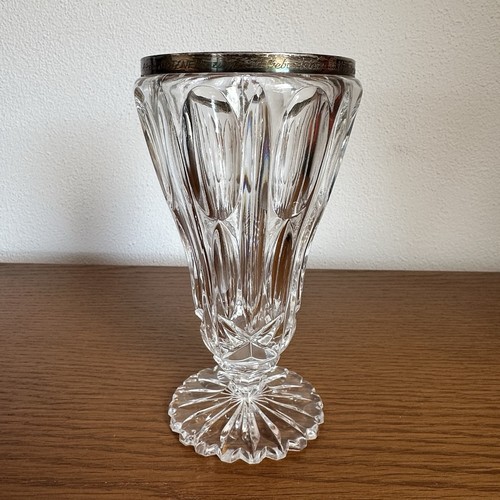 Vintage glas kelch silber - glas,