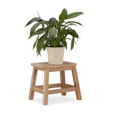 Tritthocker holz Fußbank Blumenhocker Sitzschemel stabil natur Tritthocker