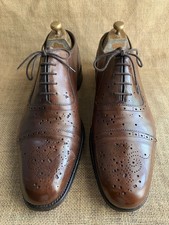 GIVES & HAWKES Herren Braun Leder Kappe Zehe Oxford Schuhe Größe UK 11 F ||...