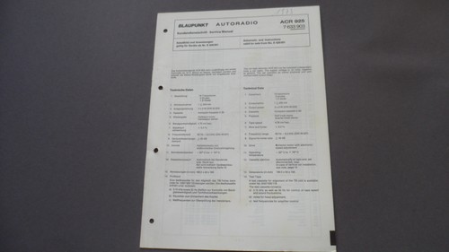 Blaupunkt autoradio acr 925 - autoradio,