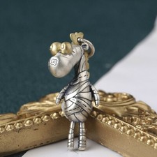 B36 Anhänger Figur Pferd mit Bandagen 925 Sterlingsilber