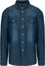 Herren denim-hemd langarm |