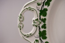 Meissen Weinlaub Platte mit Handhaben 30 cm  Geschirr Gebäckteller