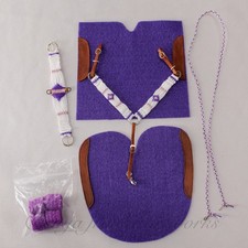 Western Vorderzeug Sattelpad lila Breyer Resin Tack 1:9 Modellpferd Zubehör