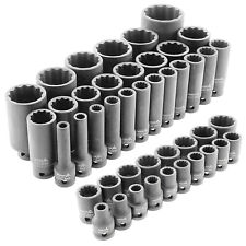 Schlagschrauber Steckschlüssel 8 - 46 MM Vielzahn Stecknuss 12 Kant Kraft Nuss