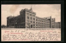 Ansichtskarte Wilhelmshaven, Außenansicht der Seebataillons-Kaserne 1900 