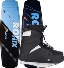 RONIX Wakeboard Set Wakeboardbindung GRAVITY FLEXBOX 2 2024 inkl. MYSTIC VICE