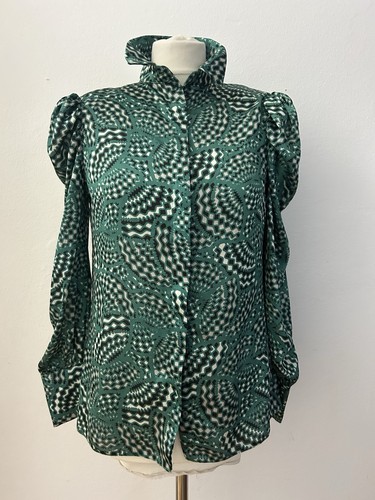 Sateen bluse grün - sateen, (m)