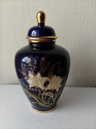 Limburg vase deckelvase - deckelvase, kobalt