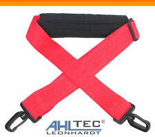 Tragegurt rot - AHLtec - Sendergurt für Senderpulte mit Nackenpolster schwarz