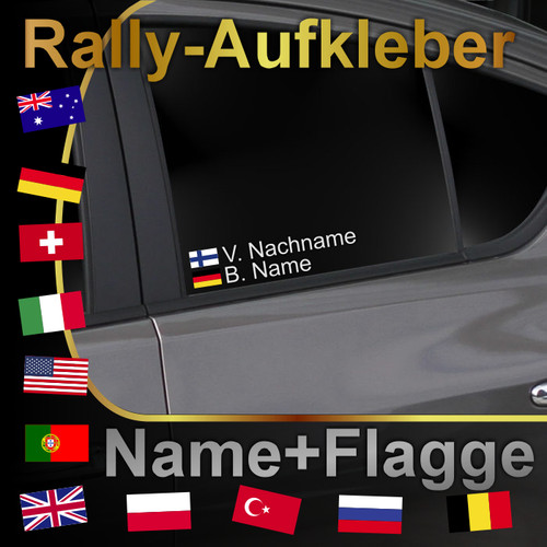 Autoaufkleber flagge name - autoaufkleber,