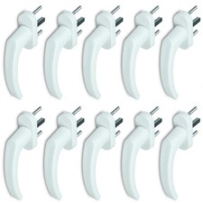 10X Fenstergriff Weiß Rasterolive Fensterolive Fensterschloss aus Kunststoff