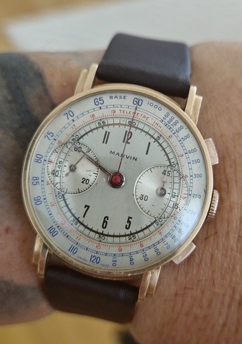 Vintage marvin chronograph 14k - chronograph,