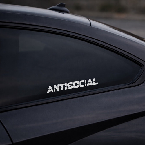 Antisocial auto aufkleber - auto,