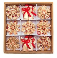 Stroh Christbaumschmuck Box