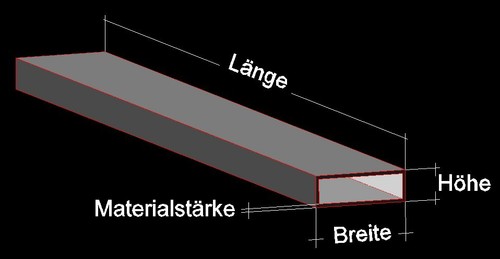 Rechteckrohr quadratrohr alu - rechteckrohr,
