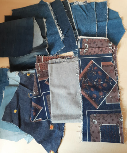 Stoffreste bastelstoff jeans - stoffreste,