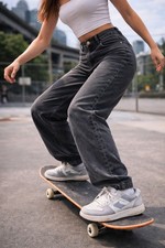 Streetwear Jeans Hose Schwarz