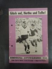 Tennis Borussia Berlin : Bayer Leverkusen 18.5.1968 Programm Bundesliga DFB Orig