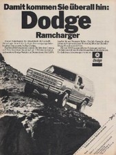 Dodge Ramcharger - Reklame Werbeanzeige Original-Werbung 1979 (1)