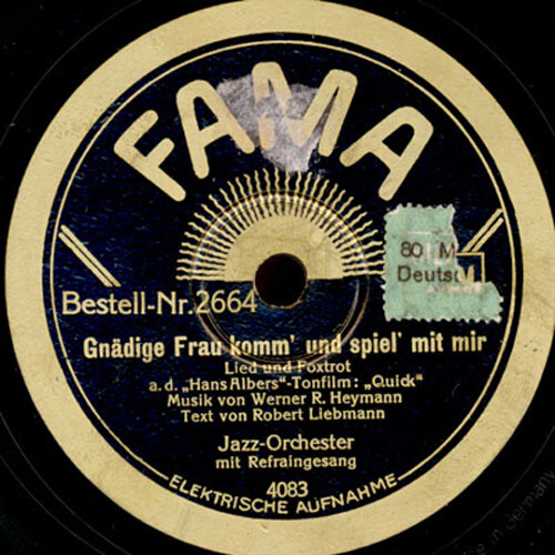 Jazz orch refrain gnädige - jazz-orch.,