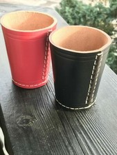 Würfelbecher Leder - aus