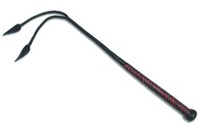 Peitsche 88cm Schwarz/Rotes