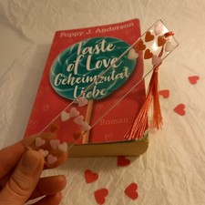 Handgemachtes Lesezeichen Valentinstag, Liebe aus EPOXIDHARZ, RESIN, Kunstharz 