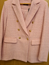 rosa Winterblazer aus Bouclè