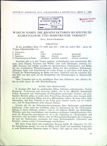 Warum haben die - , regenfaktoren