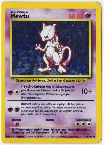 Mewtu 102 de rare - 10/102, bs
