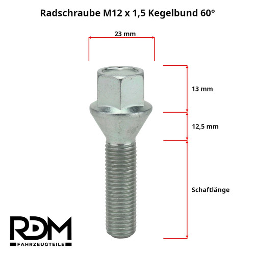 Radschraube m12x1 32 35 - 28,
