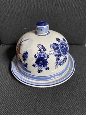 Delfter Blau Käseglocke mit Teller – Handbemalt Brand & Co Boskoop Holland
