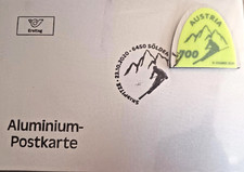 Alu-Postk. mit Alu-Briefmarke