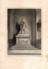 c1850 Andreas-Hofer-Denkmal Innsbruck Österreich Stahlstich-Ansicht