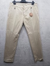 DESICA Herren Carrot Fit Chino Hose Beige Italienisch Stretch Gr35 Weich UVP 90€