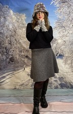 24. ROCK Herzwalk Winterrock Wollrock Musterwalk Wolle Wollwalk Walk Gr. S M