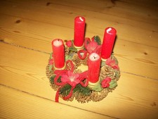 kleiner künstlicher Adventskranz ca. 16 cm Durchmesser