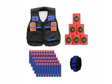 NEU Hasbro Nerf Zubehör Set Weste Universalgröße 50 Pfeile 6 Ziele Armband