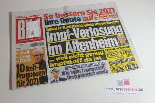 Bildzeitung 2021 januar - bildzeitung, 02.01.2021