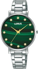 Lorus by Seiko RG229VX9 Damenuhr Edelstahl Grün Armbanduhr Kristalle