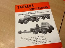 1950’S TASKERS SEMI TRAILER BEDFORD 8 & 10 TON TRUCKS INDUSTRIAL SALES PROSPEKT