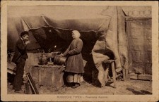 Ak Frau und Junge in